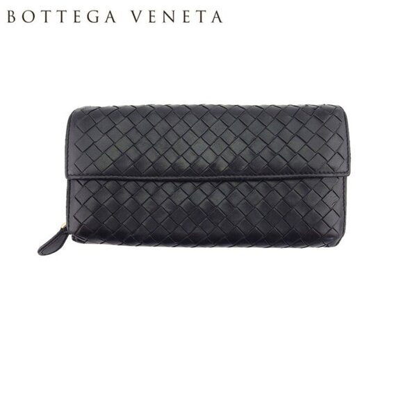 BOTTEGA VENETA Long Wallet Intrecciato Leather Authentic Used - Picture 2 of 10